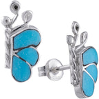 Sterling Silver Zuni Butterfly Earrings Earrings - Fine La Vie Bien Sterling Silver Zuni Butterfly Earrings