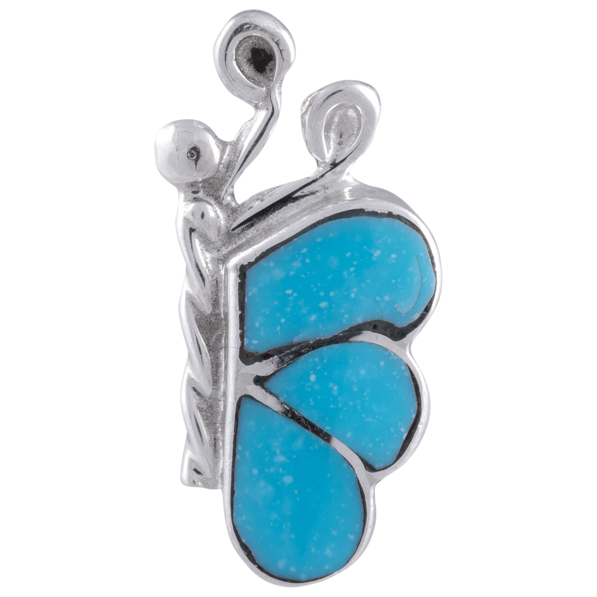 Sterling Silver Zuni Butterfly Earrings Earrings - Fine La Vie Bien Sterling Silver Zuni Butterfly Earrings