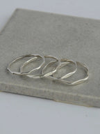 Sterling Stacking Rings - Waves
