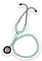 Stethoscope Doctor Love Vinyl Sticker by Five Dot Post