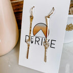 Sticks and Stones - Herkimer Diamond Stick Earrings by Derive Jewelry