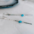 Sticks and Stones - Kingman Turquoise Stick Earrings by Derive Jewelry