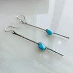 Sticks and Stones - Kingman Turquoise Stick Earrings by Derive Jewelry