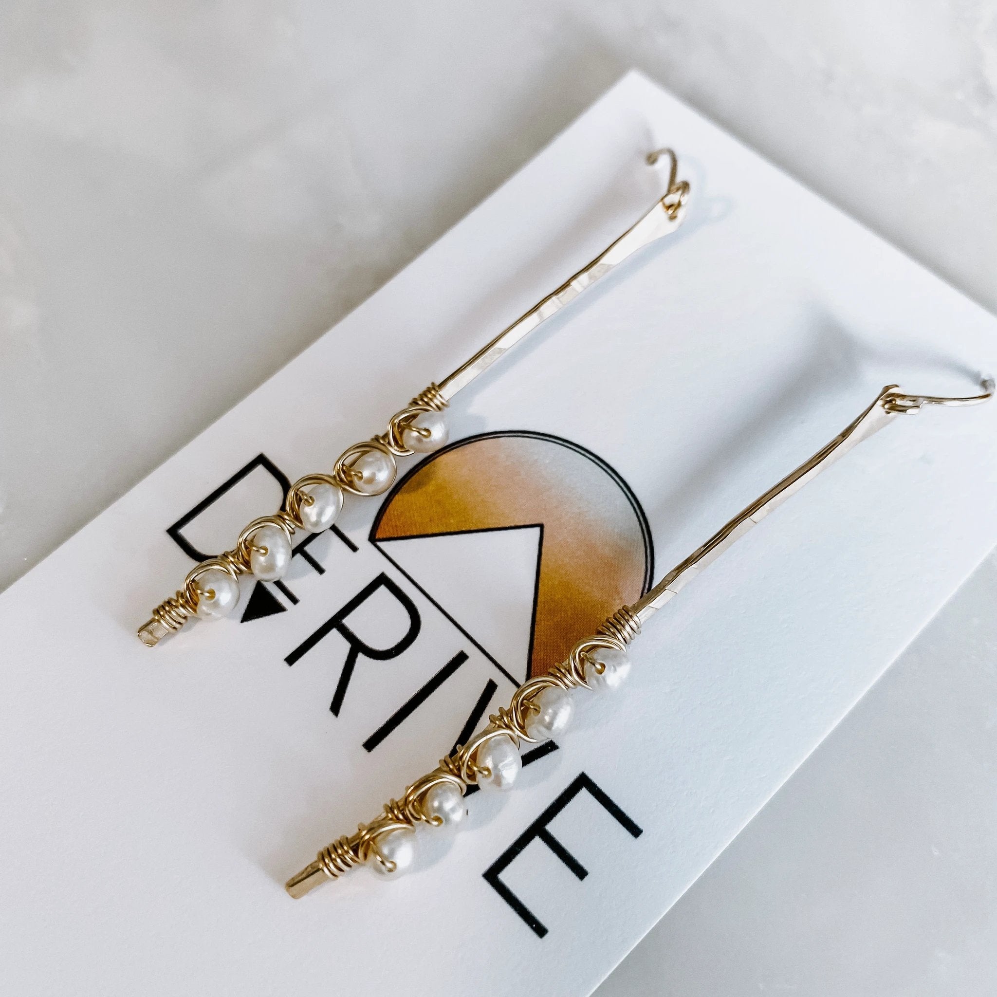 Sticks and Stones - Pearl Stick Earrings by Derive Jewelry