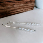 Sticks and Stones - Pearl Stick Earrings by Derive Jewelry