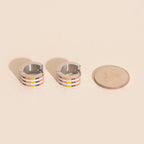 Stitched Super Chunky Huggie Hoop Earrings by Oh Clementine
