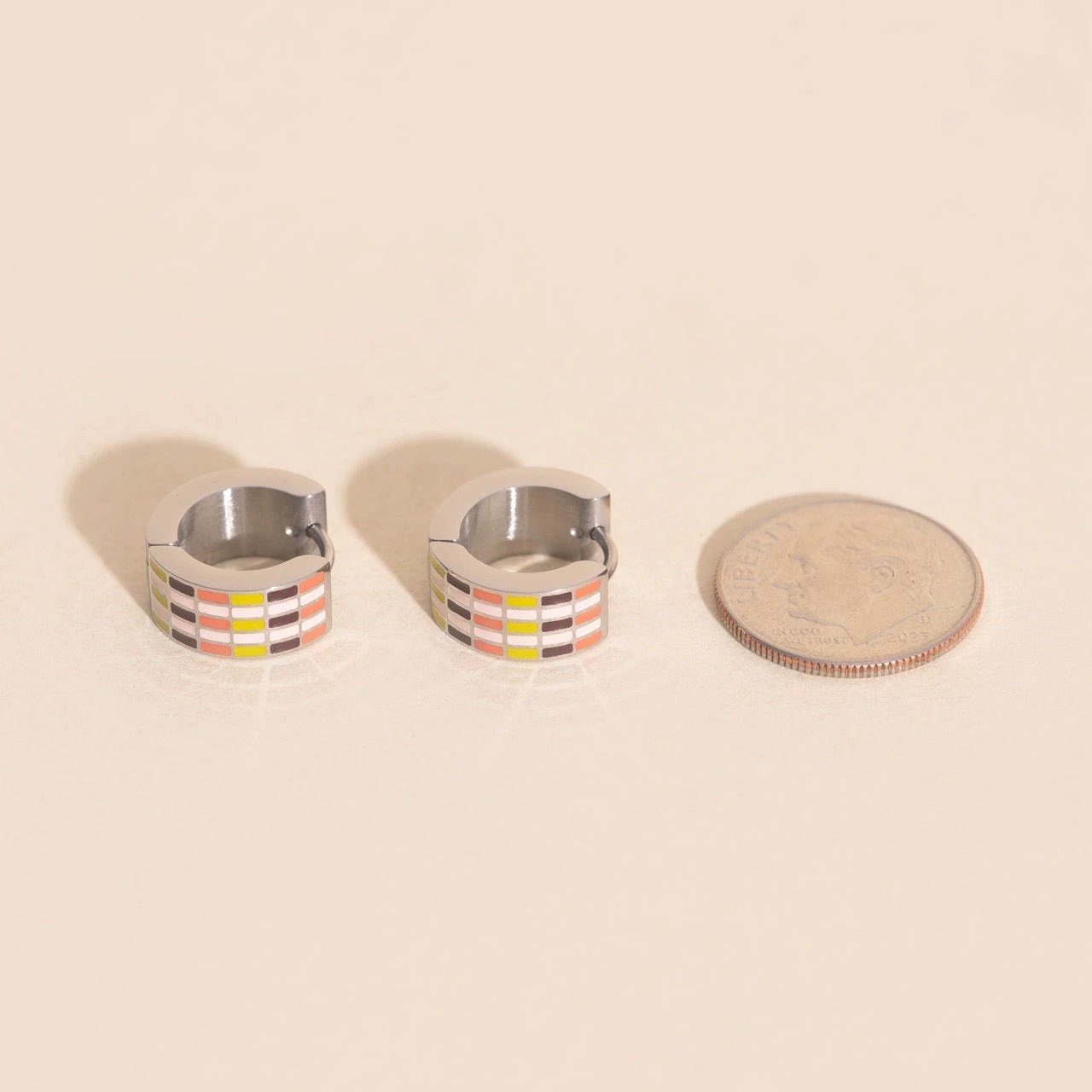 Stitched Super Chunky Huggie Hoop Earrings by Oh Clementine