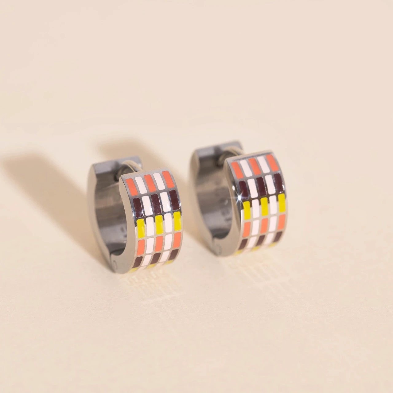 Stitched Super Chunky Huggie Hoop Earrings by Oh Clementine