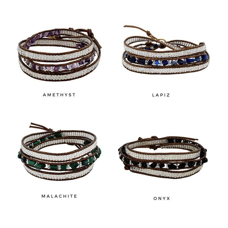 Stone 3x Wrap Earth Collection Bracelet Bracelets - Fashion La Vie Bien Stone 3x Wrap Earth Collection Bracelet