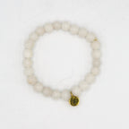 Stone Elastic Bracelet - White Agate