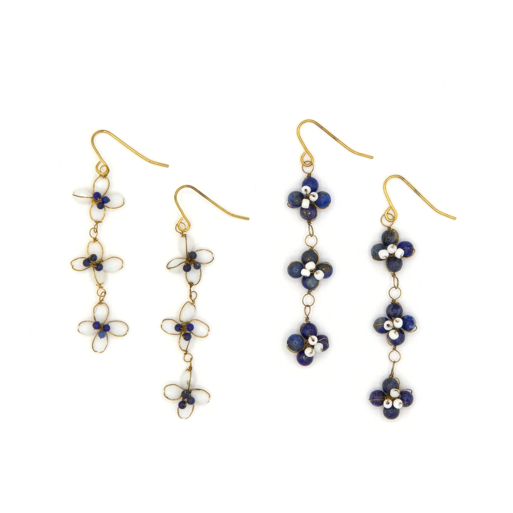 Stone Flower Earrings
