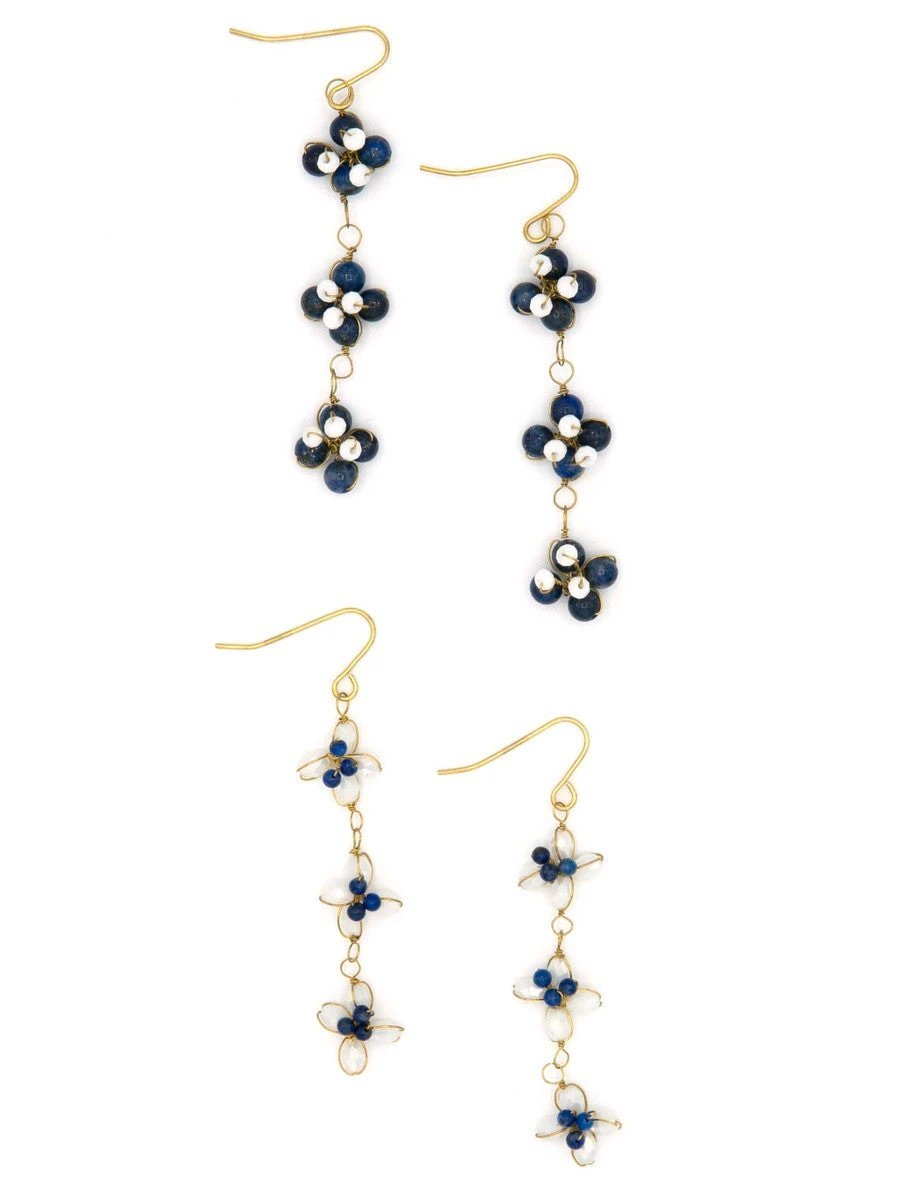 Stone Flower Earrings