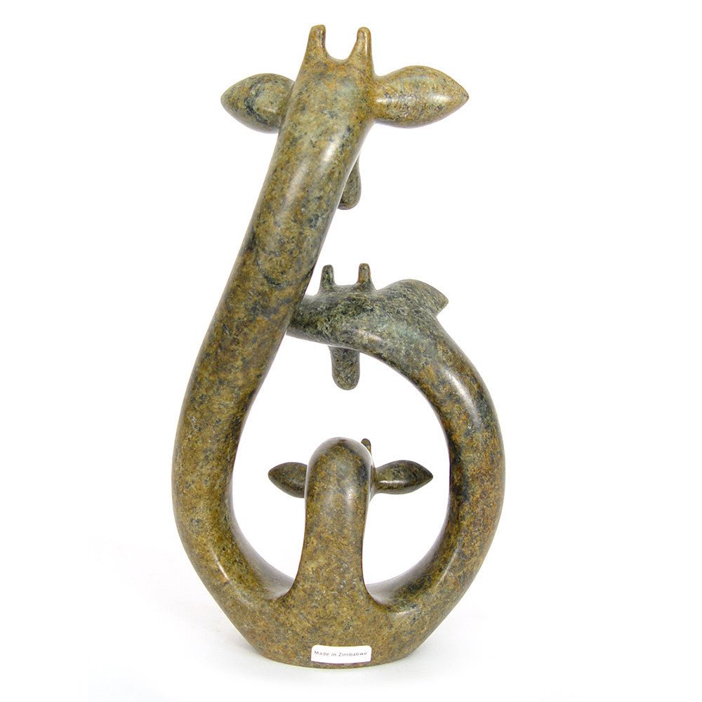 Stone Giraffe Family of Three - 12" La Vie Bien Stone Giraffe Family of Three - 12"