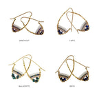 Stone Hoop Earth Collection Earrings Earrings - Fashion La Vie Bien Stone Hoop Earth Collection Earrings