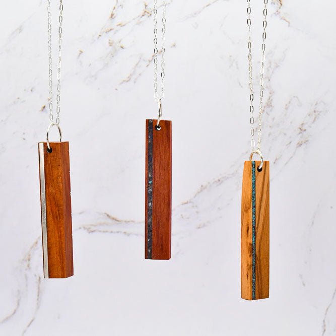 Stone Inlay Bar Necklace Necklaces La Vie Bien Stone Inlay Bar Necklace