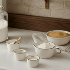 Stoneware Measuring Cups – Set of 4, Neutral Glaze by White Cliff Studio