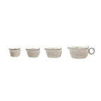 Stoneware Measuring Cups – Set of 4, Neutral Glaze by White Cliff Studio