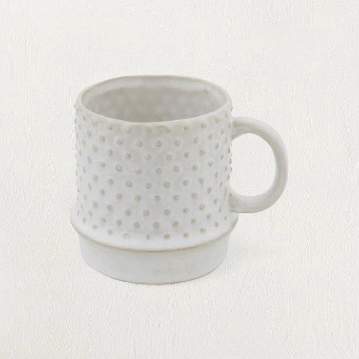 Stoneware Mug with Hobnail Pattern by White Cliff Studio
