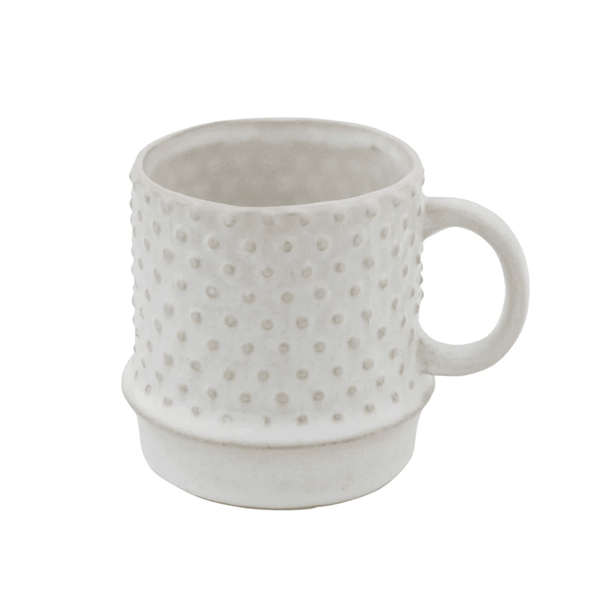 Stoneware Mug with Hobnail Pattern by White Cliff Studio