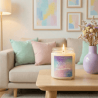 Stop Overthinking Candle in White Sage Lavender Scent | Self-Care Collection Wick Light by The Bullish Store
