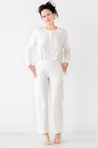 Straight Leg Pants in Pima Cotton PANTS La Vie Bien Straight Leg Pants in Pima Cotton