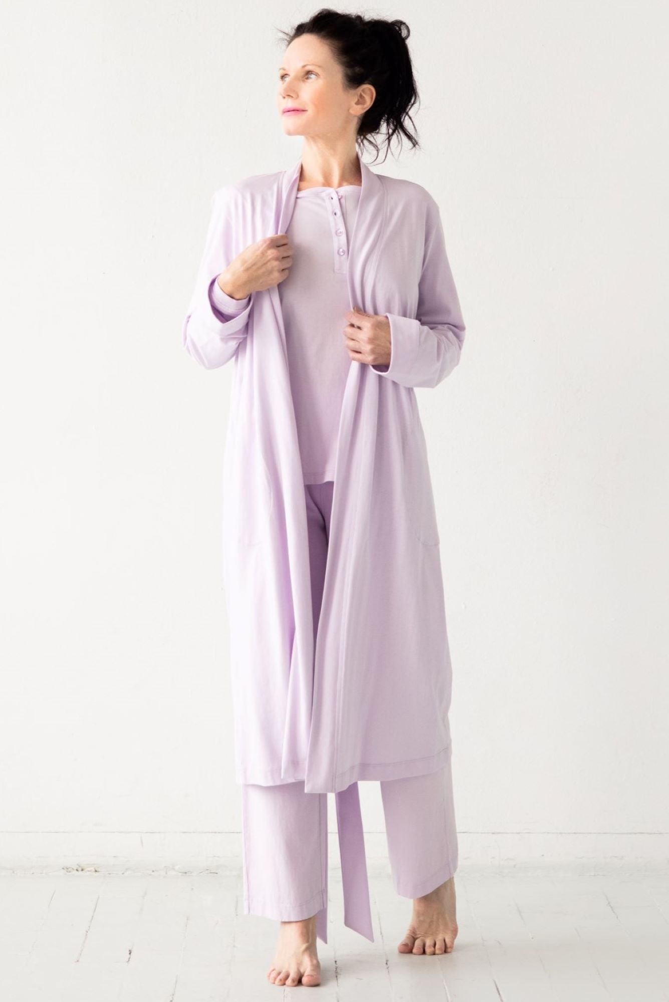 Straight Leg Pants in Pima Cotton PANTS La Vie Bien Straight Leg Pants in Pima Cotton