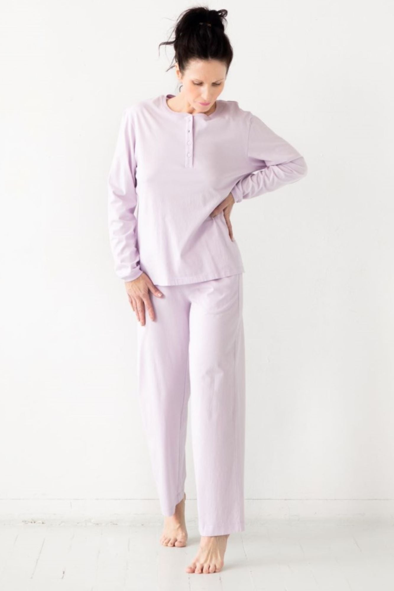 Straight Leg Pants in Pima Cotton PANTS La Vie Bien Straight Leg Pants in Pima Cotton