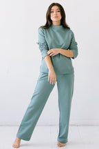 Straight Leg Sweatpants by SALUA PANTS La Vie Bien Straight Leg Sweatpants by SALUA