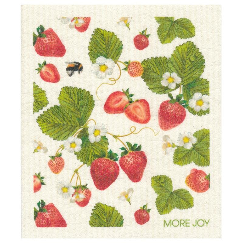 Strawberries Swedish dishcloth | Red, white and green Swedish Dishcloths La Vie Bien Strawberries Swedish dishcloth | Red, white and green