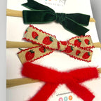 Strawberry Fields 3-Piece Hair Bow Variety Set by Parker + Kay Creative