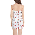 Strawberry いちご Japanese mini dress - Sleeveless Square Neckline Spaghetti Strap Mini Dress, 新鮮な, ジューシー, おいしい Dress La Vie Bien Strawberry いちご Japanese mini dress - Sleeveless Square Neckline Spaghetti Strap Mini Dress, 新鮮な, ジューシー, おいしい