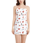 Strawberry いちご Japanese mini dress - Sleeveless Square Neckline Spaghetti Strap Mini Dress, 新鮮な, ジューシー, おいしい Dress La Vie Bien Strawberry いちご Japanese mini dress - Sleeveless Square Neckline Spaghetti Strap Mini Dress, 新鮮な, ジューシー, おいしい