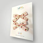 Strawberry Pigtail Bows by Parker + Kay Creative
