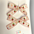 Strawberry Pigtail Bows by Parker + Kay Creative