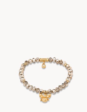 Stretch Bracelet 6mm Rose Sparkle/Bee Bracelet La Vie Bien Stretch Bracelet 6mm Rose Sparkle/Bee