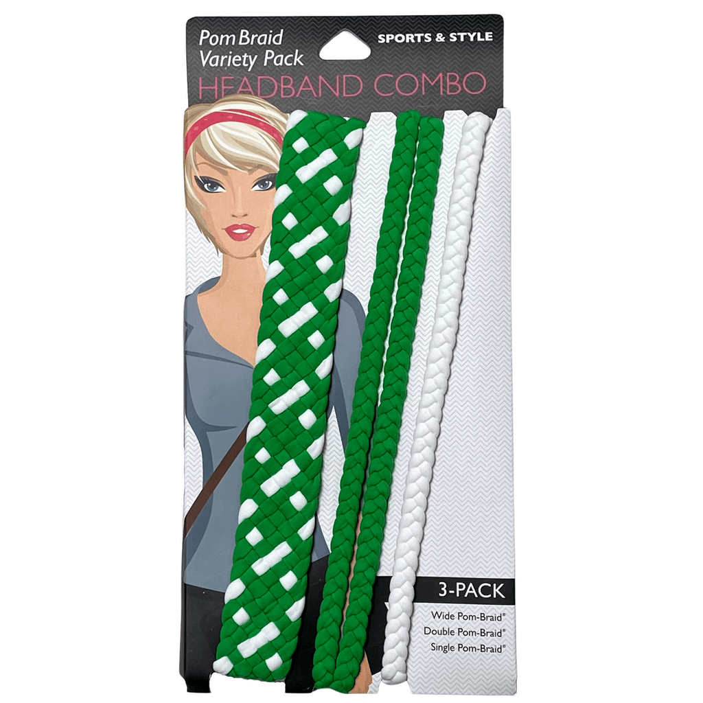 Stretchy Braid and Knotted Headbands | Nylon Hairband Hair Accessory | Workout Headband Packs and Singles