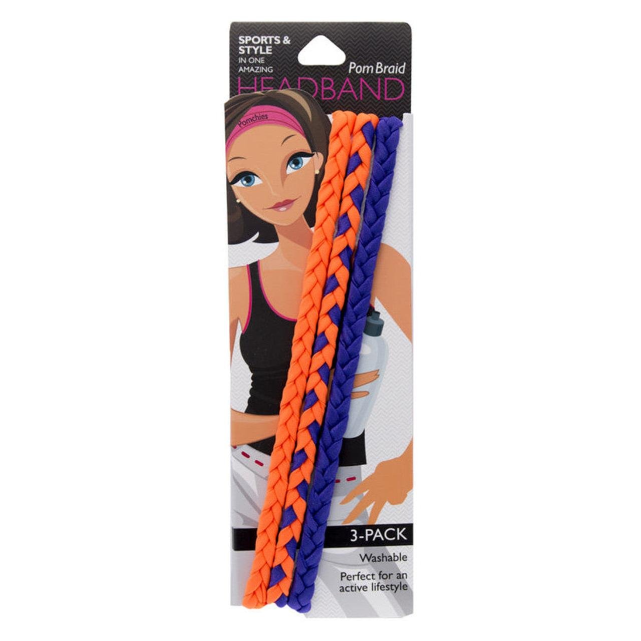 Stretchy Braid and Knotted Headbands | Nylon Hairband Hair Accessory | Workout Headband Packs and Singles