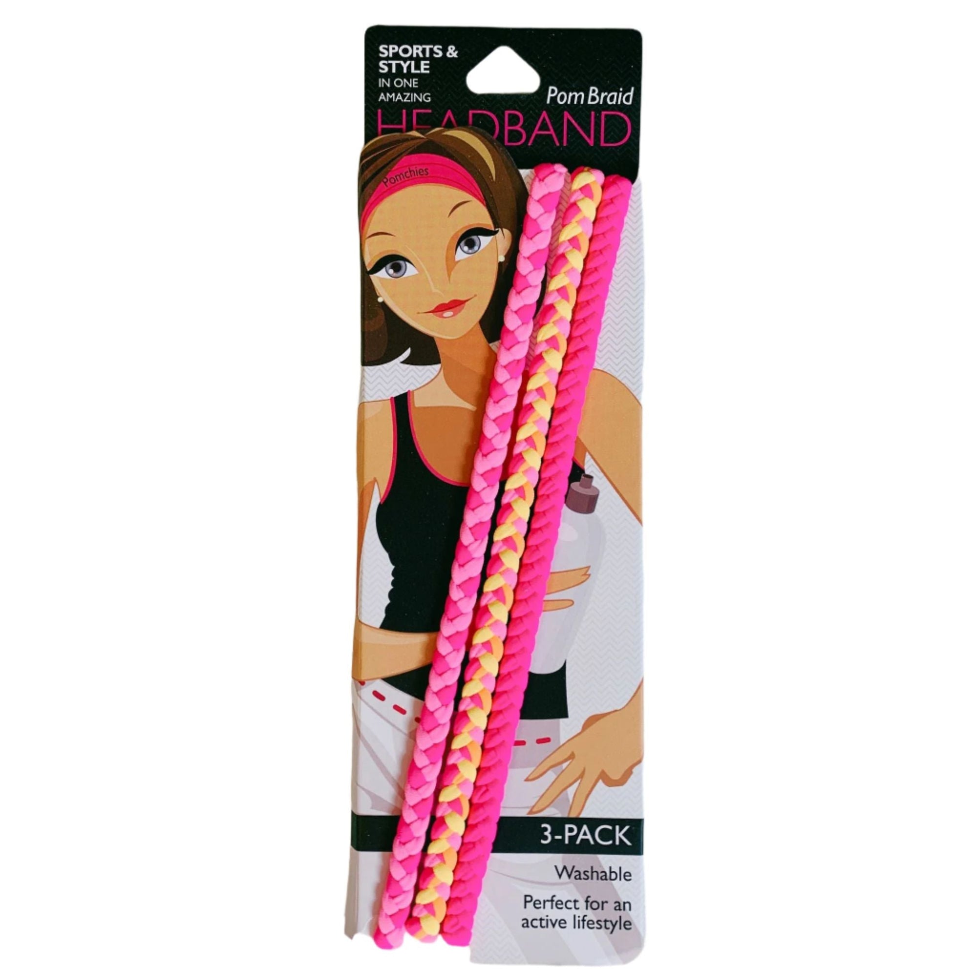Stretchy Braid and Knotted Headbands | Nylon Hairband Hair Accessory | Workout Headband Packs and Singles