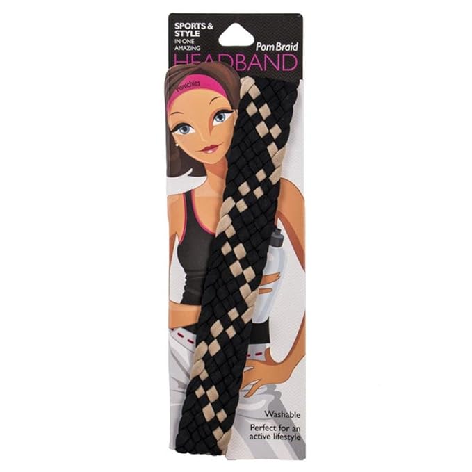 Stretchy Braid and Knotted Headbands | Nylon Hairband Hair Accessory | Workout Headband Packs and Singles