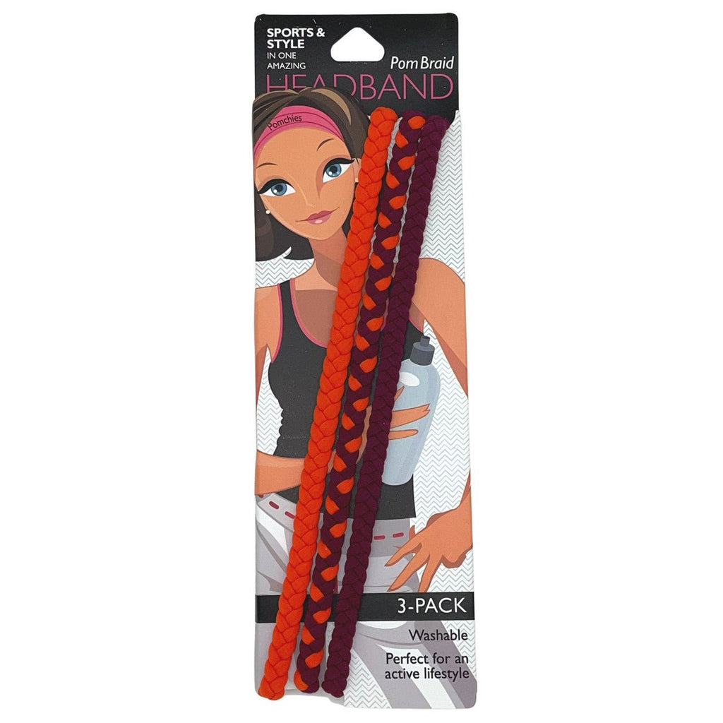 Stretchy Braid and Knotted Headbands | Nylon Hairband Hair Accessory | Workout Headband Packs and Singles