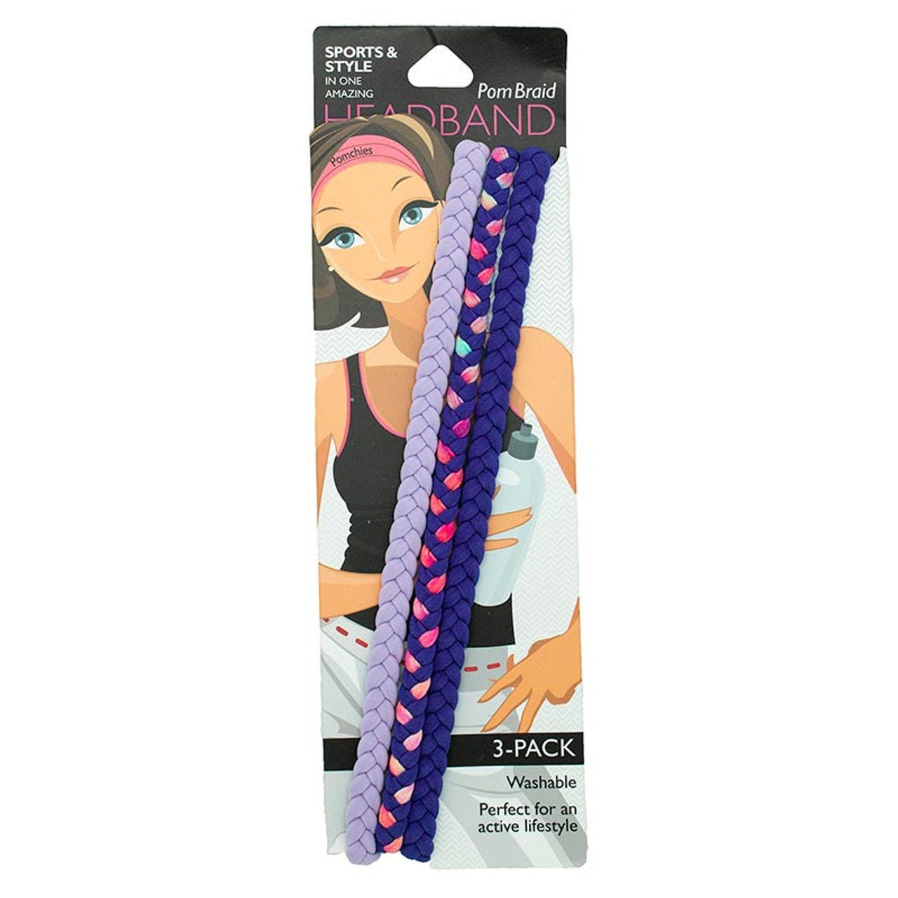Stretchy Braid and Knotted Headbands | Nylon Hairband Hair Accessory | Workout Headband Packs and Singles