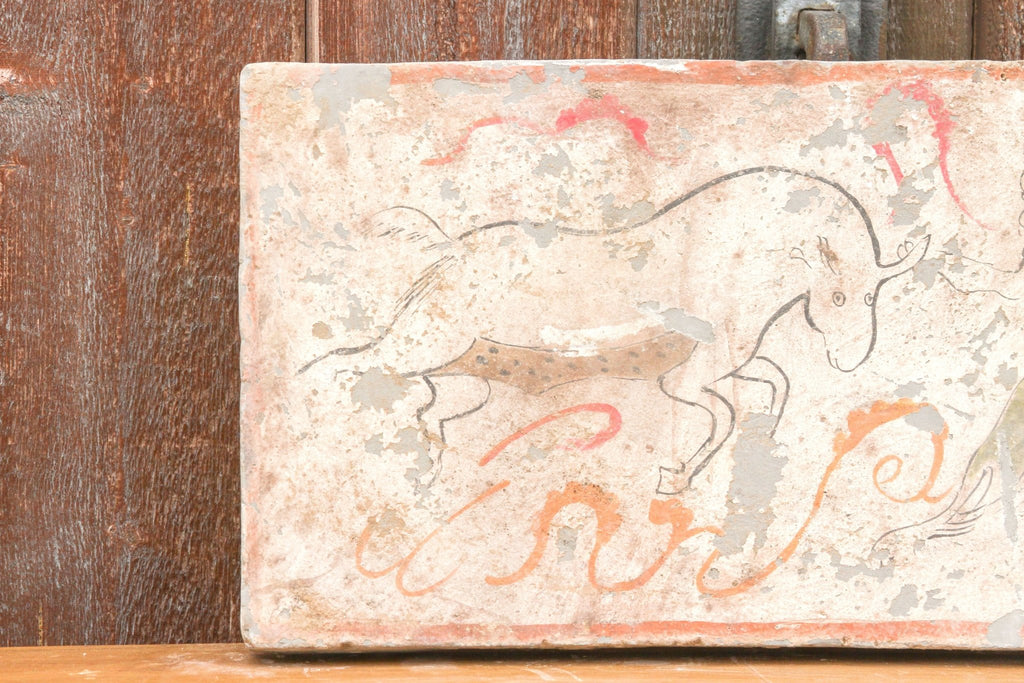 Striking Hand Painted Liao Dynasty Style Mural Tile Accents La Vie Bien Striking Hand Painted Liao Dynasty Style Mural Tile