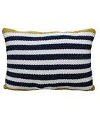 Striped Blue Decorative Outdoor Pillow 14"x20" La Vie Bien Striped Blue Decorative Outdoor Pillow 14"x20"