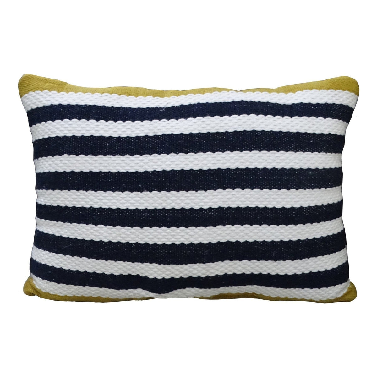 Striped Blue Decorative Outdoor Pillow 14"x20"