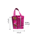 Striped Gota Silk Bags with Handle Traditional Gifts La Vie Bien Striped Gota Silk Bags with Handle