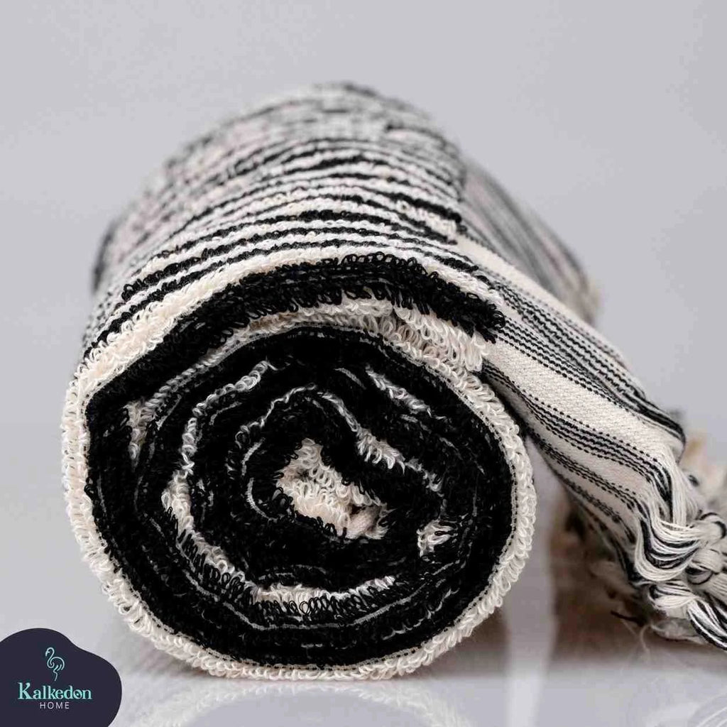 Striped Hand Towel by Kalkedon Towels