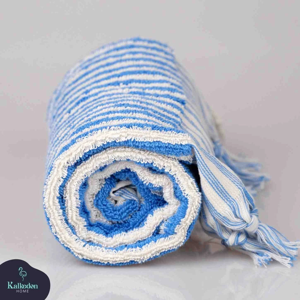 Striped Hand Towel by Kalkedon Towels