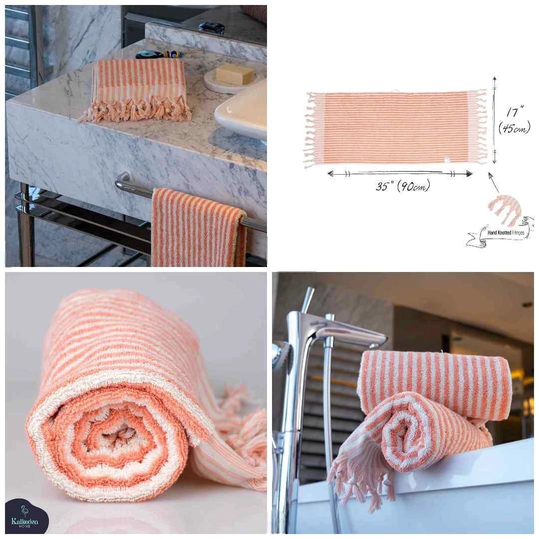Striped Hand Towel by Kalkedon Towels