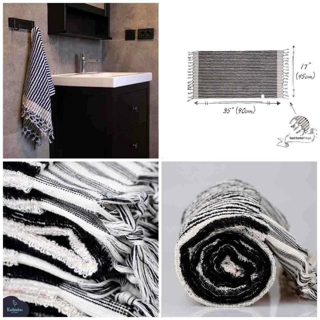 Striped Hand Towel by Kalkedon Towels