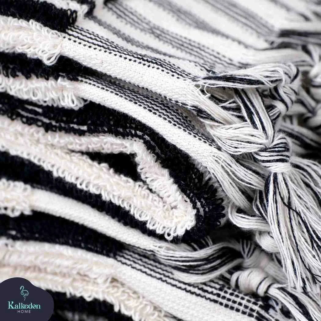Striped Hand Towel by Kalkedon Towels